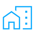 Icon_HybridWorkModel_Blue Hybrid Work Model