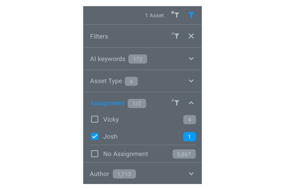 seven feature Filter Assignment
