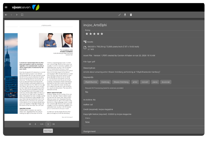 vjoon seven displays multi-page content