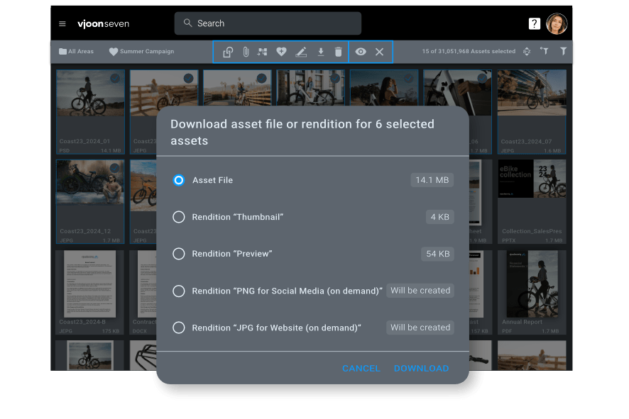NewFeatureImage_svn_7_DownloadMultipleAssets Download multiple assets with seven